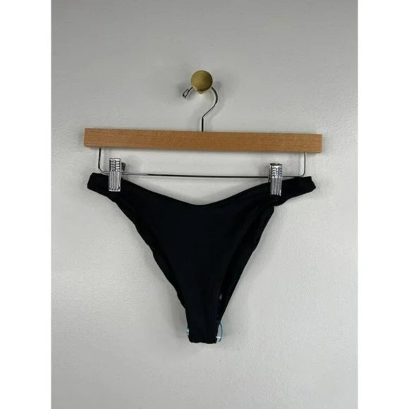 L*Space Whiplash Bikini Bottom Bitsy Cut Women's Black Size: Medium NWOT - Picture 2 of 6